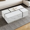 CAVINAS Modern Nesting Side Table Round Coffee Table with Storage Drawer, Center Table for Living Room, Bedroom - 2 of 4