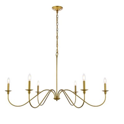 Elegant Lighting Rohan 48 inch chandelier in brass