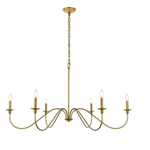 Elegant Lighting Rohan 48 inch chandelier in brass - 1 of 4
