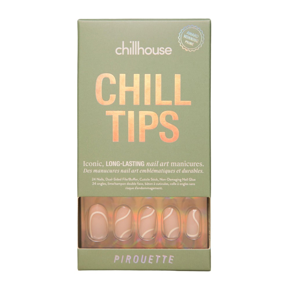 Photos - Manicure & Pedicure Tools Chillhouse Chill Tips Press-On Fake Nails - Pirouette - 24ct