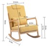 NicBex Linen Fabric Glider Rocking Chair,Upholstered Nursery Rocking Chairs with High Backrest and Lumbar Pillow,Nursing Chair for Bedroom - 3 of 4