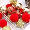 2.36in 25Pcs Shatterproof PVC Christmas Ball Ornaments, Xmas Tree Filler Decor for Wreath, Garland, Holiday Gift Wrapping, Party - 4 of 4