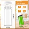 Itopfox 16oz Glass Bottles with Lids 8-Pack, Reusable Juice Bottles for Smoothies, Kombucha, On-the-Go Drinks, Includes Straws & Cleaning Brushes - 3 of 4