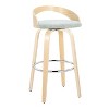 LumiSource Set of 2 30" Grotto Swivel Barstools Natural/Green - 2 of 4