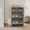 Shoe Cabinet with Flip Drawers, Wooden Shoe Organizer Cabinet with Adjustable Shelf, Shoe Storage for Entryway, Hallway, Living Room - 3 of 4