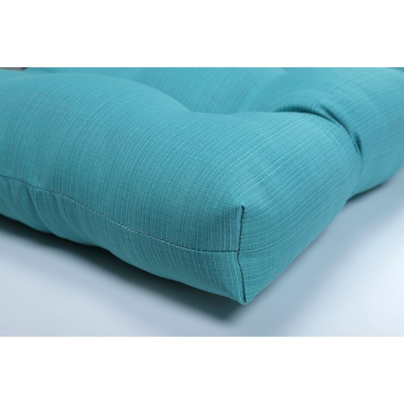 Outdoor Wicker Loveseat Cushion - Forsyth Solid - Pillow Perfect, 3 of 6