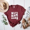Simply Sage Market Wife Mom Boss Wavy Heart Short Sleeve Tee - 3 of 4