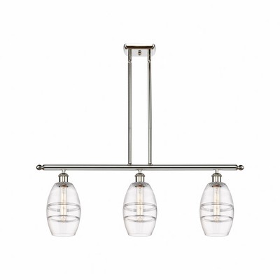 Vaz - 3 Light Stem Hung Island In Industrial Style-8.63 Inches Tall and 36 Inches Wide