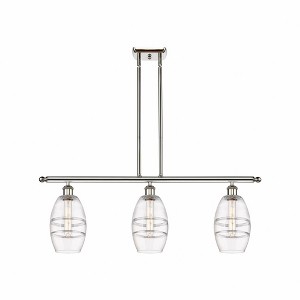 Vaz - 3 Light Stem Hung Island In Industrial Style-8.63 Inches Tall and 36 Inches Wide - 1 of 1