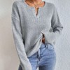 Coolmee Long Sleeve Sweater for Women Fall V Neck Waffle Basic Tee Dressy Casual Knit Tunic Tops - 4 of 4