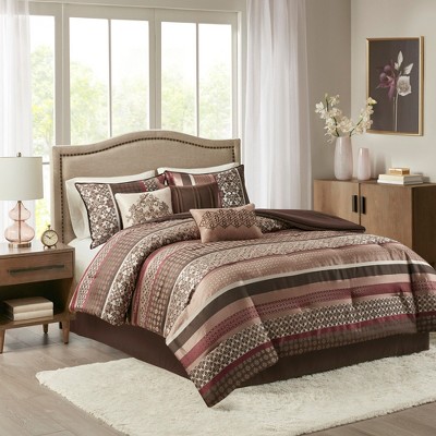 7Pcs Comforter Set, Bedding Set, Polyester Bed Comforter