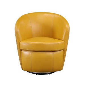 Cesicia 31" x 29.5" x 32"H Yellow Luxury Living Room Furniture Swivel Chair 1pc - 1 of 4