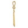 Black Bow Jewelry 14k Yellow Gold, Varsity Collection, Large D/C Pendant Number 30 - 2 of 4