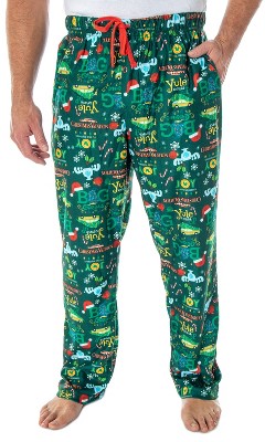 National Lampoon's Christmas Vacation Men's Allover Print Pajama Pants Green