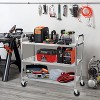 3-Tier Stainless Steel Utility Cart w/Lockable Wheels,  220/265/330Lbs Capacity - 4 of 4