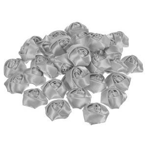 Unique Bargains Satin Fabric Decorative DIY Craft Embellishment Ribbon Roses 20 Pcs - 1 of 4