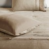 TopComfy Bedding Sets 7 Piece Faux Suede Comforter Set Cal King Plush Suede Finish Wrinkle Resistant Fabric For Bedroom, Brown, 19.49"*14.96"*13.78" - 4 of 4