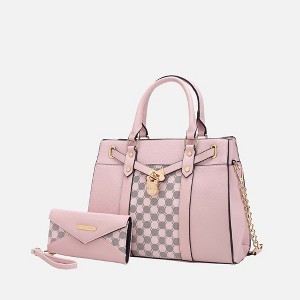 MKF Collection Christine Circular Print Vegan Leather Satchel Bag for Women with Matching Wallet by Mia K - 1 of 4