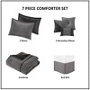Sapphtopaz 7 Pcs Micro Corduroy Comforter Set Cozy Bedding Set, Dallas Quilt Set with Brushed Fabric Reverse, Machine Washable - 4 of 4