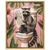 Art Remedy Raccoon Tropical Bathroom Tropical Bathroom Wall Art Framed - 3 of 4