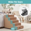 Cozy Kiss 5-Tier Extra-Wide Foam Pet Steps, Non-Slip Dog Stairs for High Beds & Sofas with Removable Washable Cover - 2 of 4