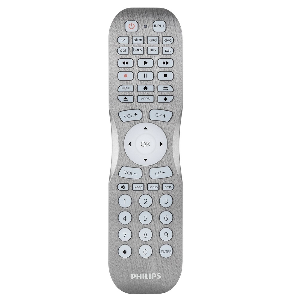 Philips 8-Device Backlit Universal Remote Control - Brushed Graphite