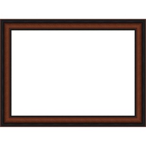 Amanti Art Cyprus Walnut Narrow Framed Dry Erase Magnetic Board - 1 of 4
