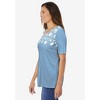 Woman Within Women's Plus Size Striped Tee - 4 of 4