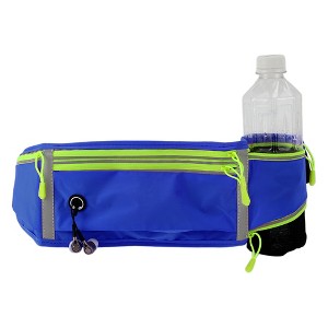 Unique Bargains Waist Pack Bag with Water Bottle Holder Blue 1 Pc - 1 of 4