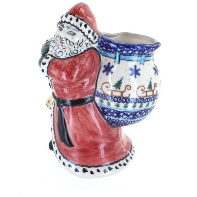 Blue Rose Polish Pottery Noel Nights Santa Claus