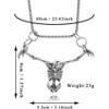 Punk Skeleton Skull Necklace Captivity Skull Pendent Biker Rock Jewelry Gift for Men and Women - 2 of 4