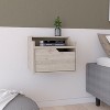 NicBex Floating Nightstand, Modern Night Stand Frame with Modern Dual-Tier Design, Wall Mounted Nightstand with Spacious Single Drawer - 2 of 4