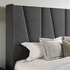Allewie Platform Bed Frame with Geometric Wingback Headboard, Modern Upholstered Bed with Wooden Slats Support, No Box Spring Needed, Easy Assembly - 4 of 4