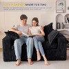 MAXYOYO Bean Bag Chair for Living Room, Upholstered Loveseat Sofa Couch with Deep Seating, No Assembly - 3 of 4