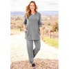 Catherines Women's Plus Size Cloud Knit French Terry Classic Hoodie Tunic - 3 of 4