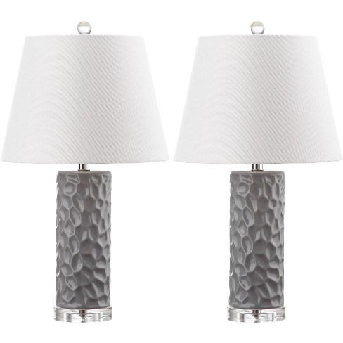 (Set of 2) 23.5" Dixon Table Lamp Gray (Includes CFL Light Bulb) - Safavieh - image 1 of 4