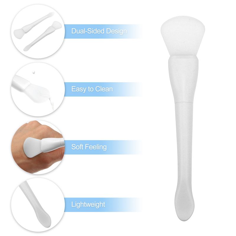 Unique Bargains Silicone Face Mask Brushes Face Mask Applicator Brushes Soft Silicone Brushes 2 Pcs, 3 of 7