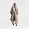 KBB by KAHLANA Women's 'The Sweatshirt Trench Coat' - Khaki/Heather Gray - 3 of 3