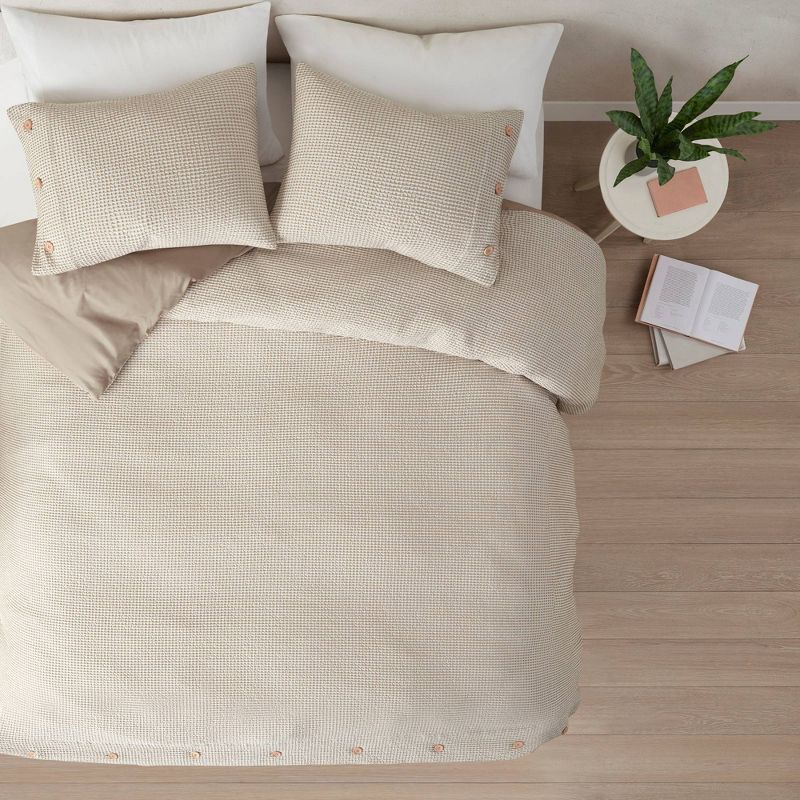 Elena Rayon from Bamboo Blend Waffle Weave Duvet Cover Set, 1 of 13