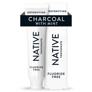 Native Premium Detoxifying Charcoal with Mint Fluoride Free Toothpaste - 4.1oz - 1 of 4