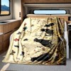 Butterfly Black Cats Flannel Fleece Blanket, All-Season RV Interior Decor, Car Nap Throw, Cozy and Soft, Christmas Gift. - 2 of 4