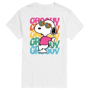 Men's - Peanuts - Groovy Stacked Short Sleeve Graphic T-Shirt - 1 of 4