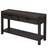 Luxurious Acacia Wood Veneer Console Table, Entryway Table With 2 Drawers And 1 Shelf,  Console Table Contemporary, Modern Sofa Table-Cuddlewood - 3 of 4