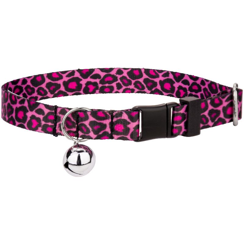 Country Brook Petz Pink Leopard Print Cat Collar, 1 of 6