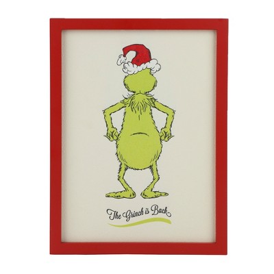 The Grinch Is Back 10" X 18"  Framed Wall Art