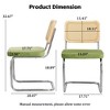 NicBex Armless Dining Chair Set of 2 Modern Comfy Velvet Accent chair with Metal Legs - 3 of 4