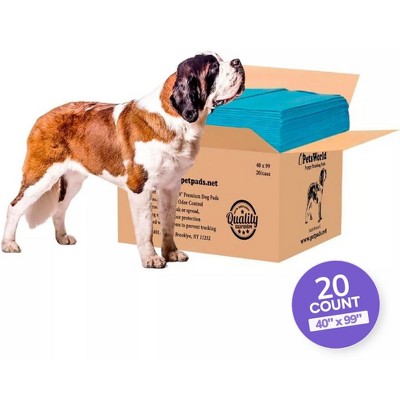 PetsWorld 4XL (40x99 inch) Dog Training & Potty Pads Pads 20 Count