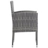 vidaXL Patio Chairs with Dark Gray Cushions 4 pcs Gray Poly Rattan - 4 of 4