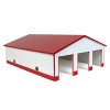 1/64 White & Red 3 Door 60ft x 80ft Wooden Implement or Shop Building STA-211 - 2 of 4