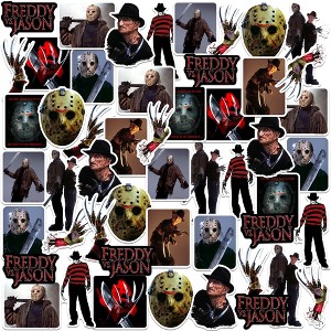 Freddy vs Jason 50ct Vinyl Large Deluxe Stickers Variety Pack - 1 of 4